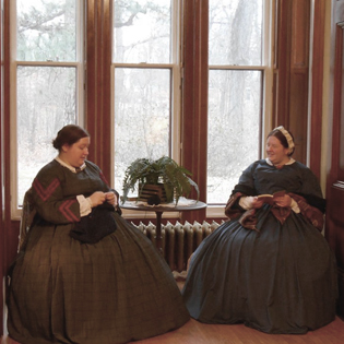 Ladies in the parlor of the LeDuc Historic Estate in Hastings, Minnesota